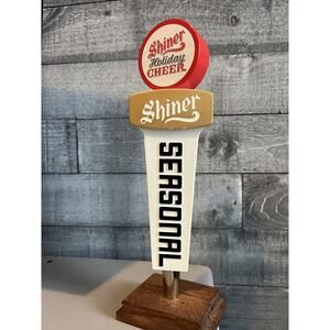 Shiner Holiday Cheer Seasonal Draft Beer Tap Handle 11”